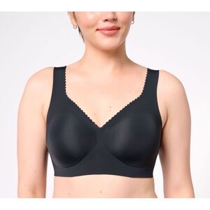 Evelyn & Bobbie Women's Bra Sz S Seamless Wirefree Black A587080
